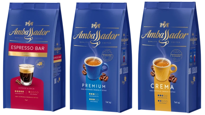 Кава в зернах Ambassador